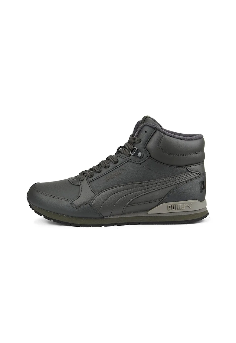 Pantofi sport mid-high unisex de piele ST Runner v3, Gri inchis