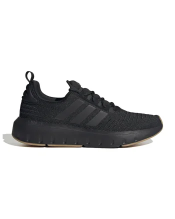 Pantofi sport unisex tricotati cu detalii striate Swift Run, Negru