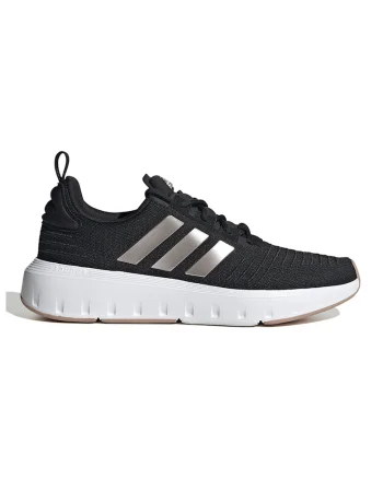 Pantofi sport cu detalii logo Swift Run, Negru/Argintiu