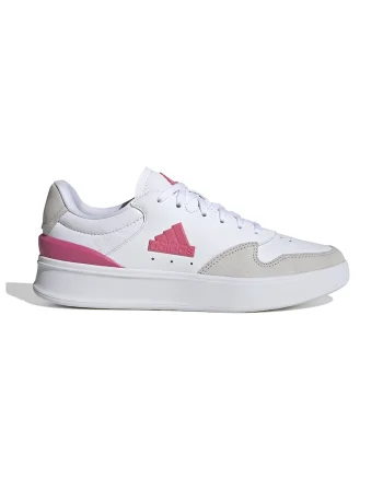 Pantofi sport din piele si piele intoarsa Kantana, Alb/Maro nisip/Roz