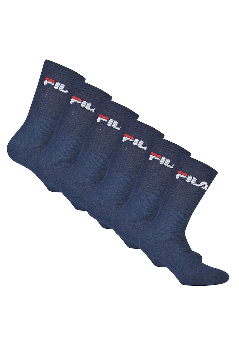 Set de sosete lungi unisex cu imprimeu logo - 6 perechi