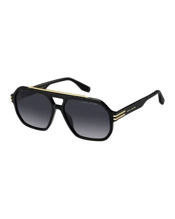 Ochelari de soare cu lentile in degrade, Auriu/Negru