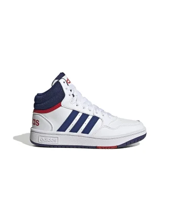 Pantofi sport mid-high din piele ecologica Hoops, Rosu/Alb/Bleumarin