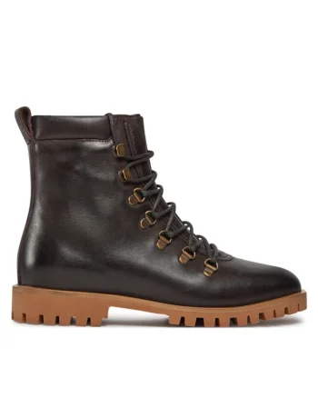 Botine dama  304035708, Piele naturala, Maro
