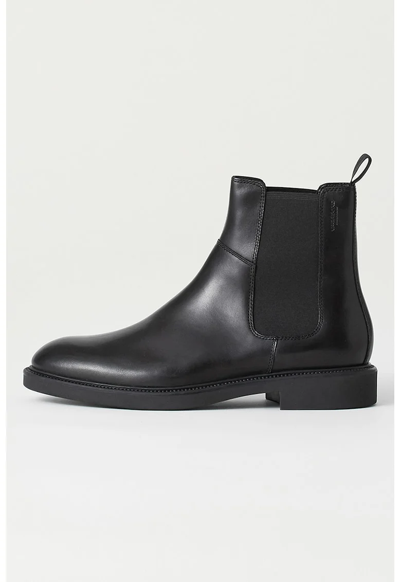Ghete Chelsea de piele, Negru