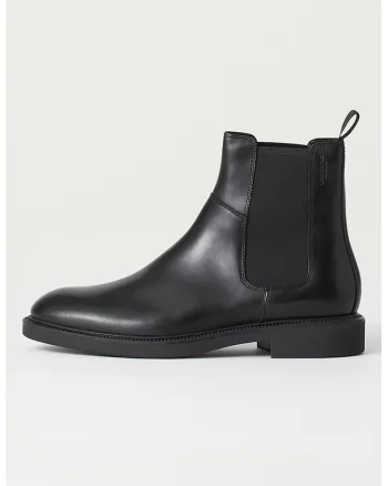 Ghete Chelsea de piele, Negru