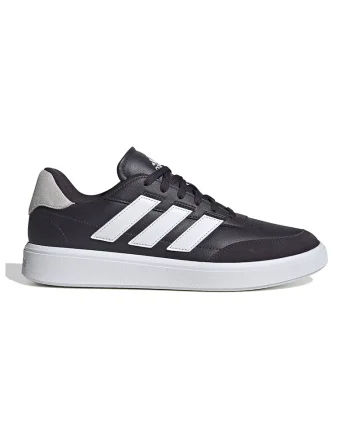 Pantofi sport din piele ecologica si piele intoarsa sintetica Courtblock, Alb/Bleumarin