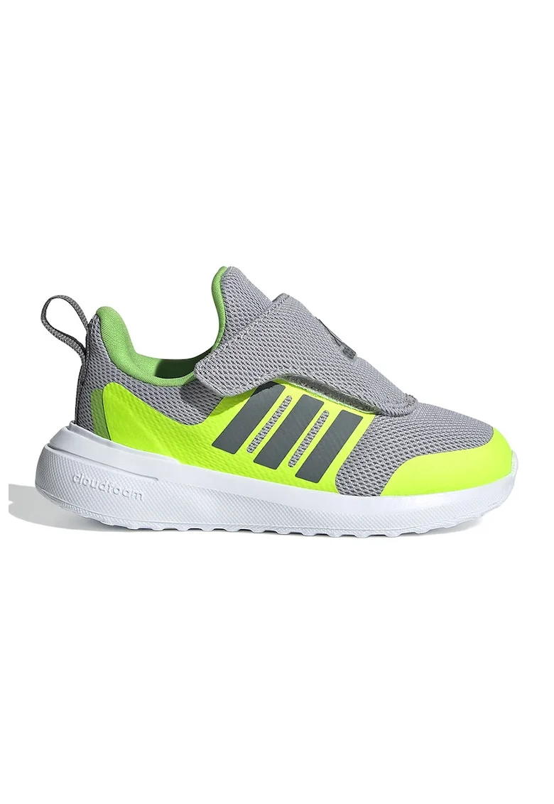 Pantofi sport cu inchidere velcro FortaRun 2.0 AC, Gri/Verde lime