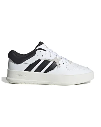 Pantofi sport de piele Court 24, Negru/Alb optic
