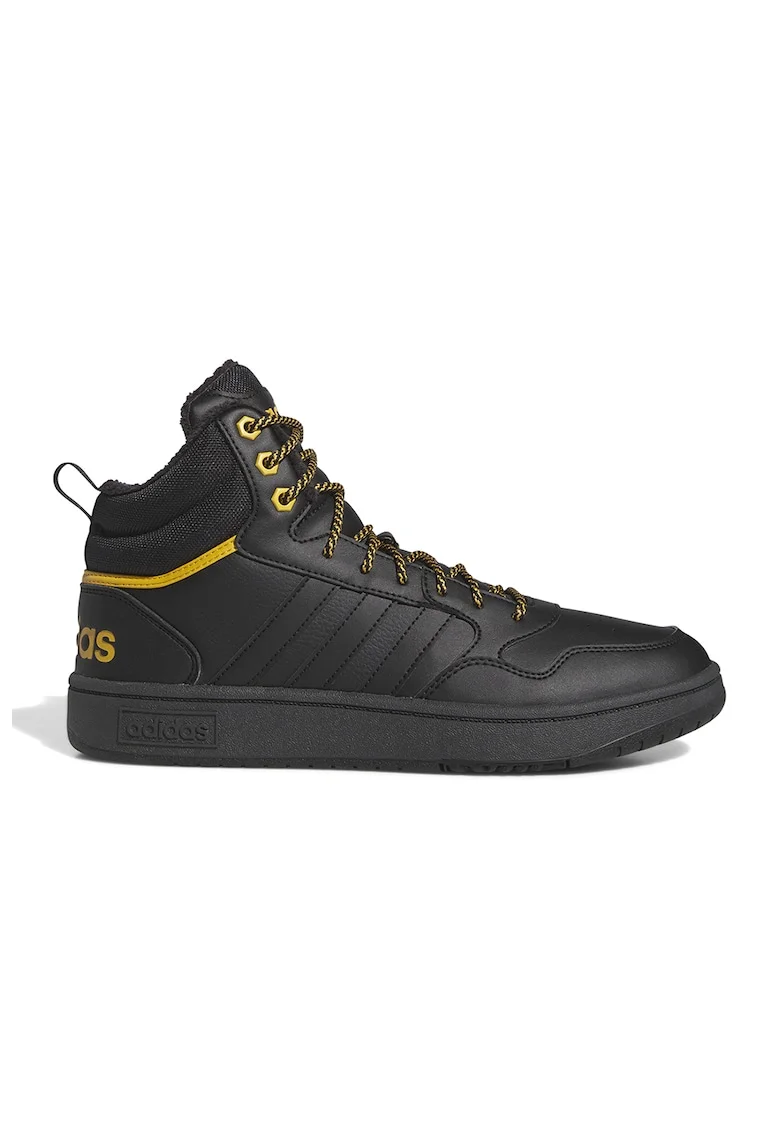 Pantofi sport mid-high Hoops 3.0, Negru/Galben