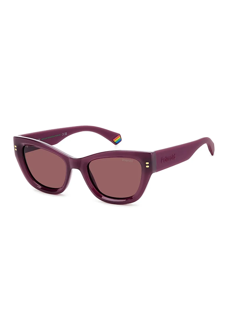 Ochelari de soare cat-eye cu lentile polarizate, Rosu stins