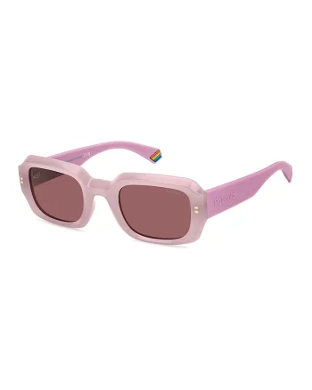 Ochelari de soare unisex cu lentile polarizate, Roz deschis