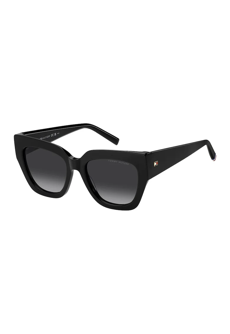Ochelari de soare cat-eye cu lentile in degrade, Negru stins