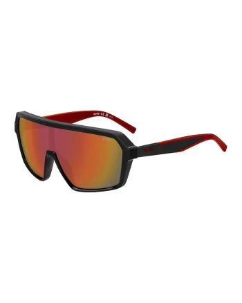 Ochelari de soare shield cu logo, Rosu/Negru
