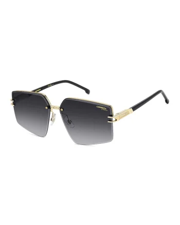 Ochelari de soare hexagonali cu lentile in degrade, Negru