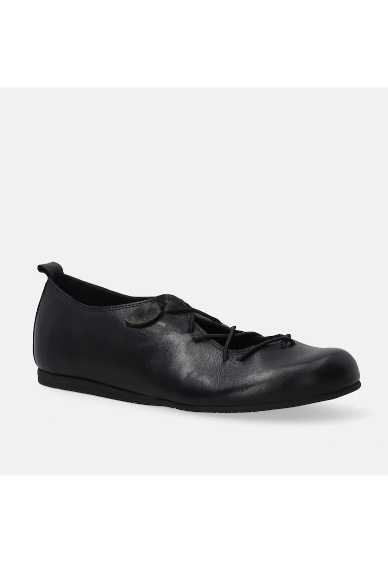 Balerini din piele cu siret elastic