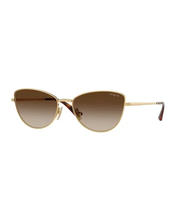 Ochelari de soare cat-eye, Auriu/Maro