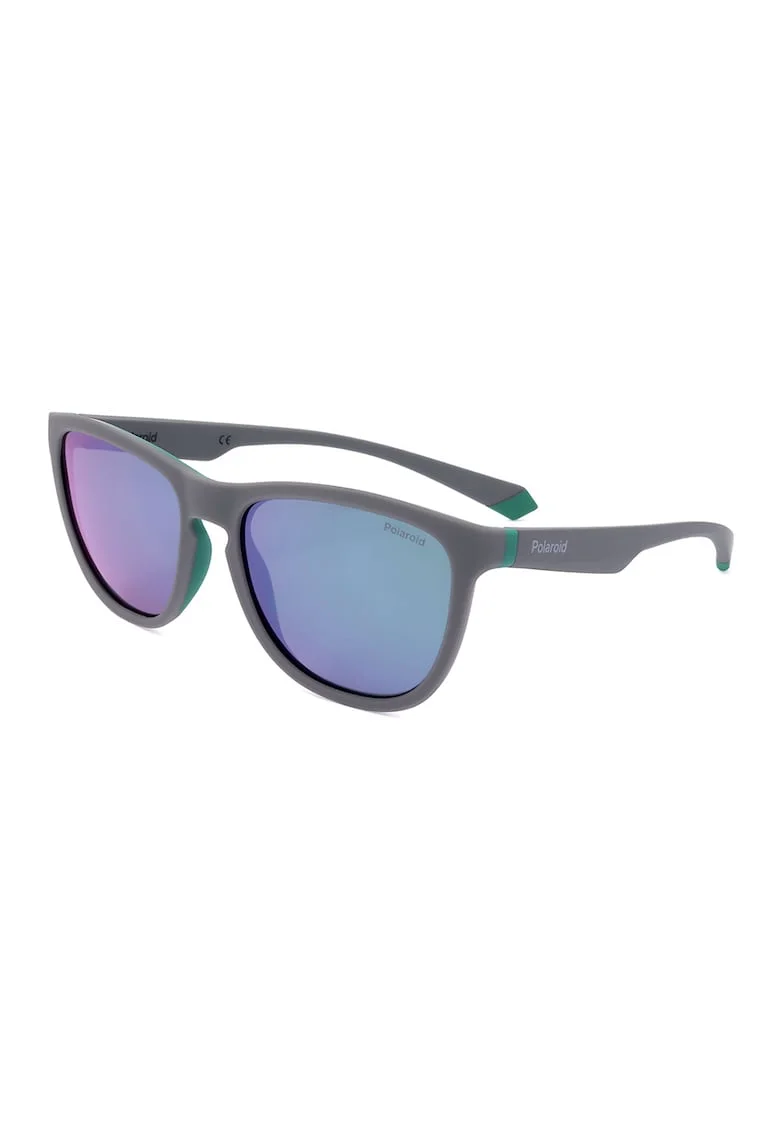 Ochelari de soare wayfarer polarizati cu model unisex, Gri inchis