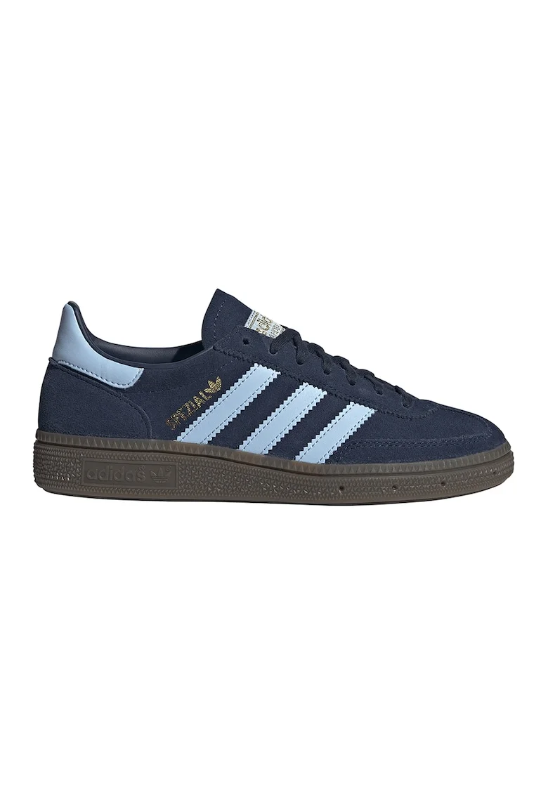 Pantofi sport Spezial low-cut din piele intoarsa, Albastru pastel/Albastru inchis