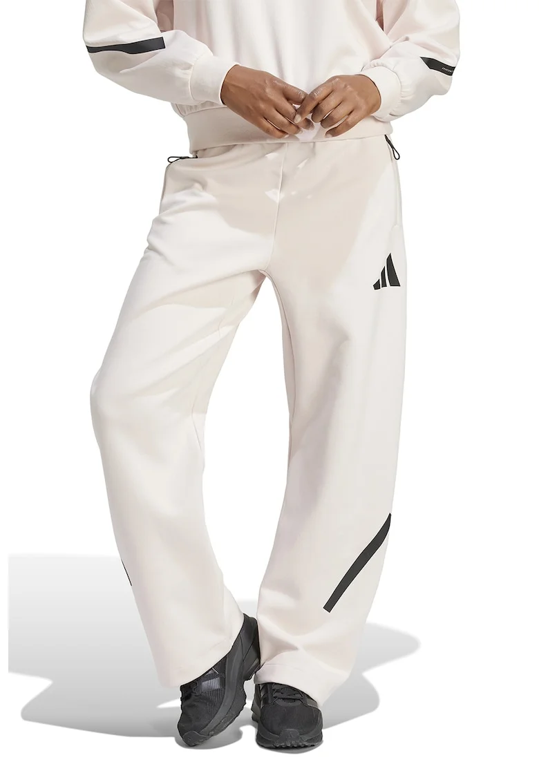 Pantaloni de trening lejeri cu buzunare cu fermoar Z.N.E. Bar, Alb