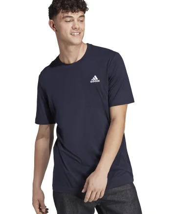Tricou de bumbac cu logo pe piept, Bleumarin