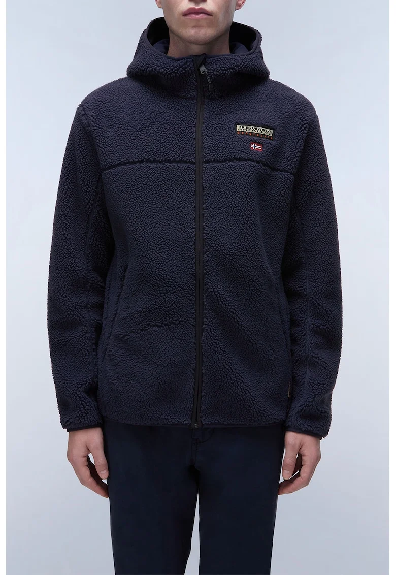 Hanorac din fleece cu fermoar, Bleumarin