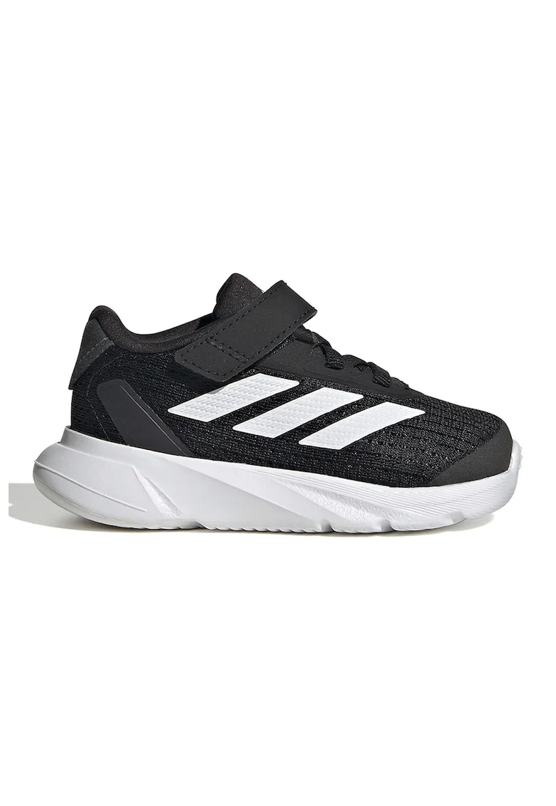 Pantofi sport cu velcro si insertii de plasa Duramo, Alb/Negru