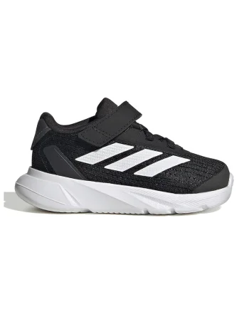 Pantofi sport cu velcro si insertii de plasa Duramo, Alb/Negru
