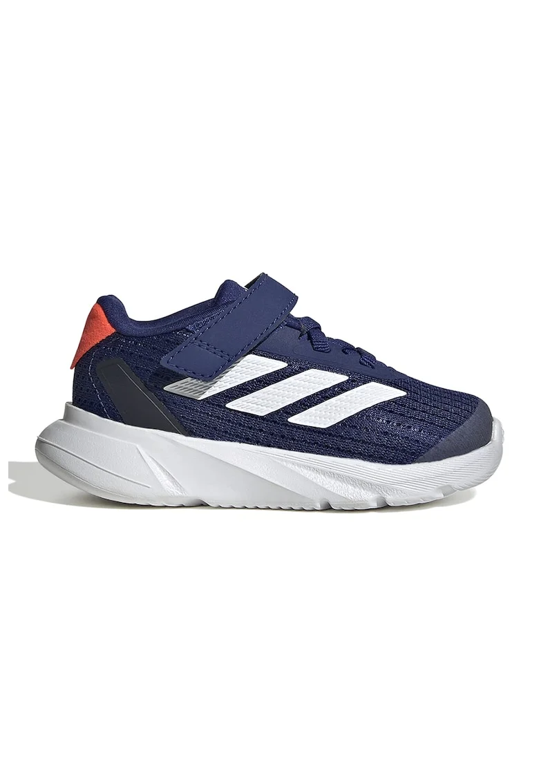 Pantofi sport cu velcro si insertii de plasa Duramo, Alb/Bleumarin