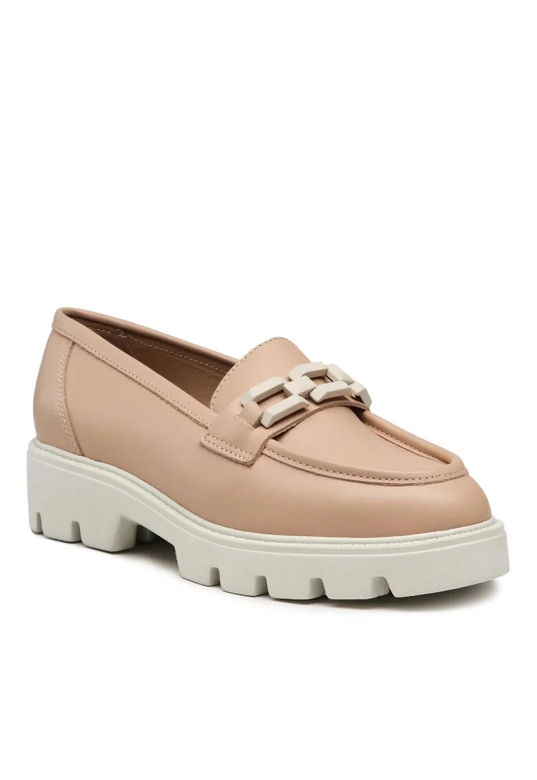 Pantofi dama,  5904862821870, Piele naturala, roz, Roz