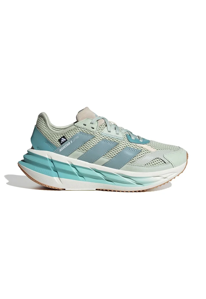 Pantofi sport din plasa cu insertii din piele Adistar 3, Alb/Kaki