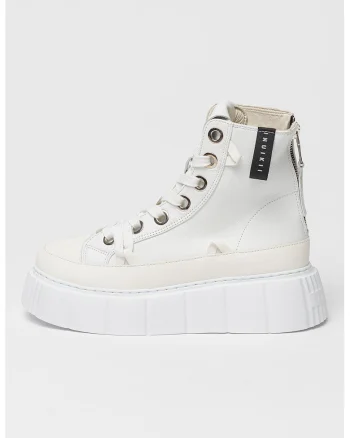 Pantofi sport high-top de piele Matilda, Alb