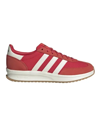 Pantofi sport cu garnituri din piele intoarsa si material textil, Alb/Rosu vermillion