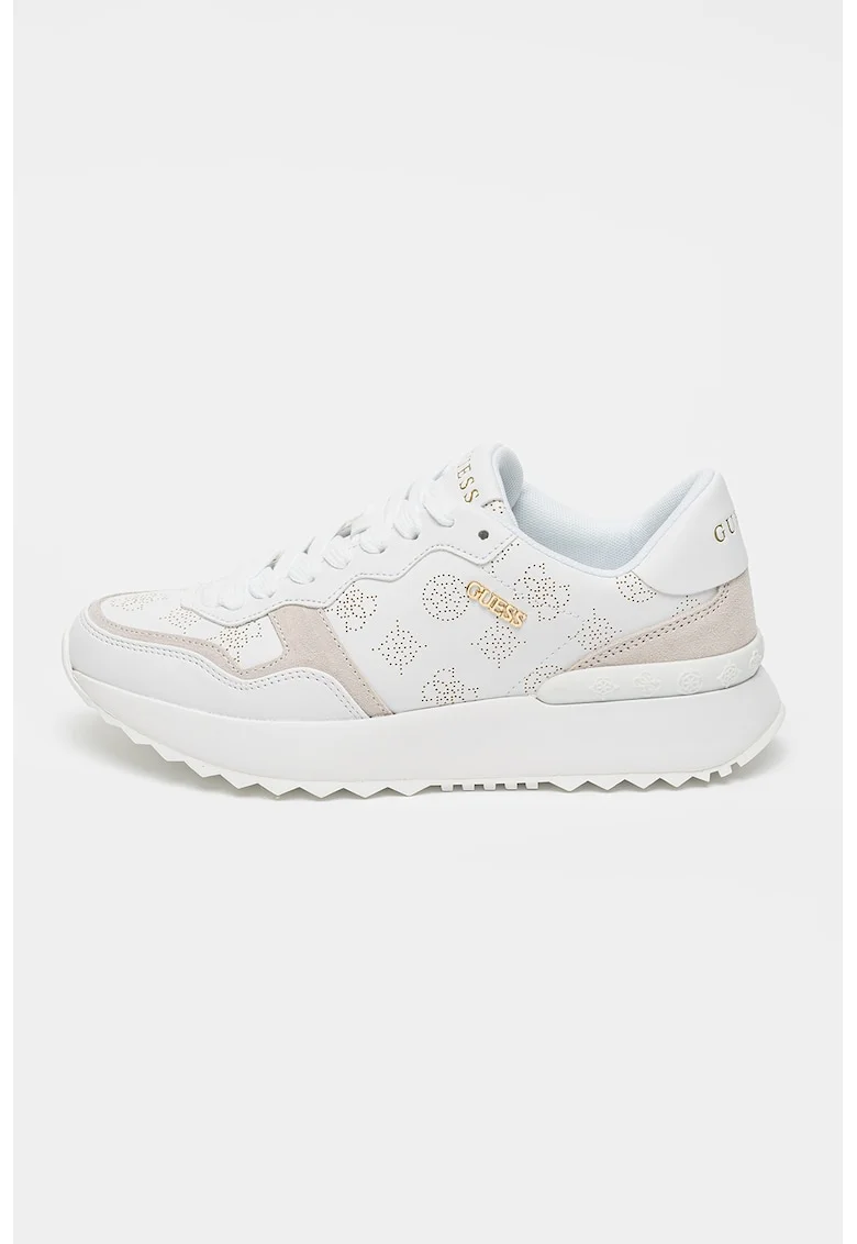 Pantofi sport cu perforatii jsi doua nuante, Alb