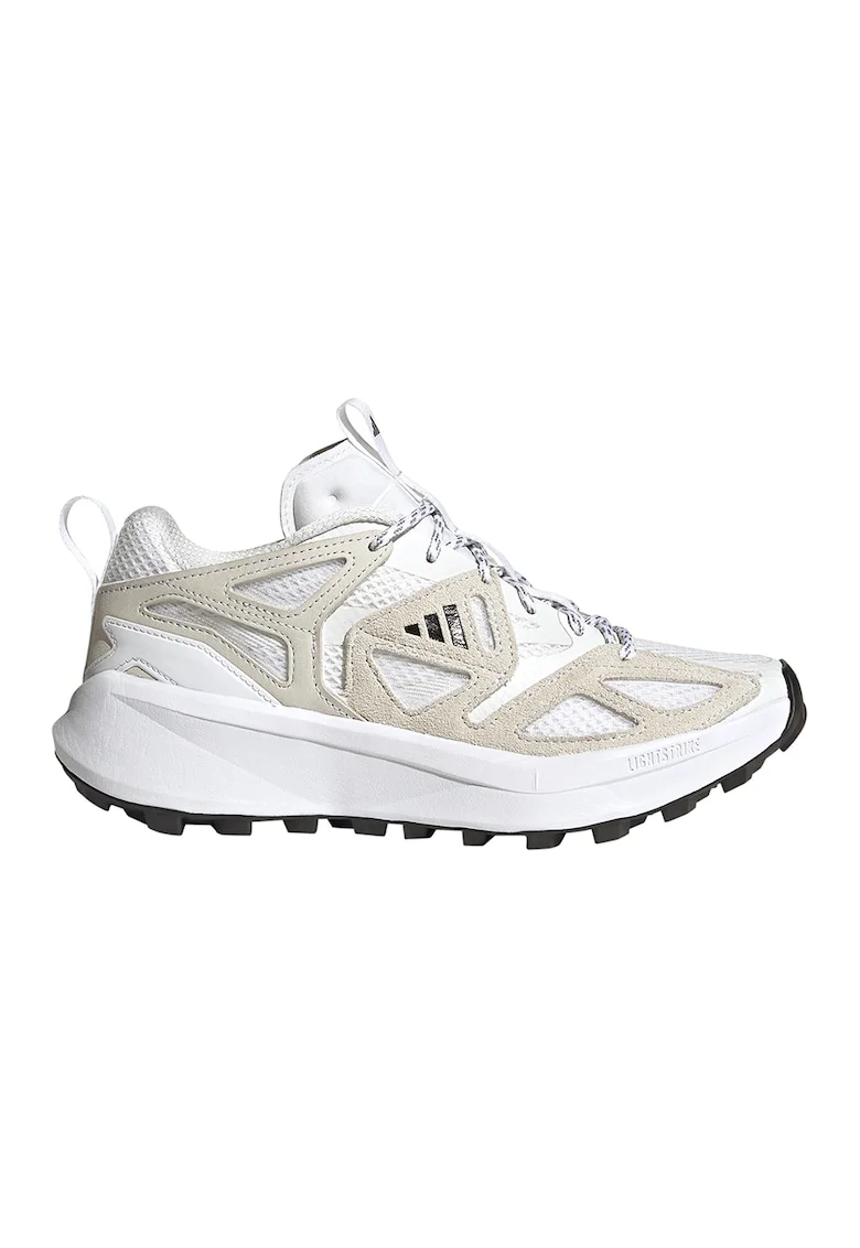 Pantofi sport cu garnituri din piele intoarsa si material sintetic Kantai, Alb/Crem