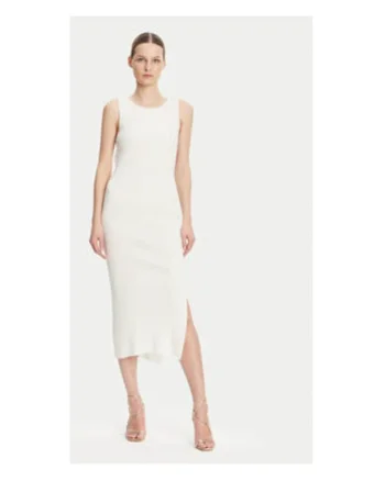 Rochie tricotata midi cu slit
