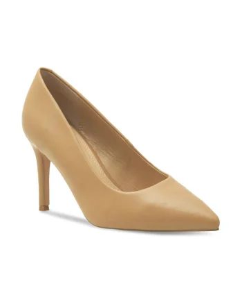 Pantofi dama,  490449, Piele naturala, Bej