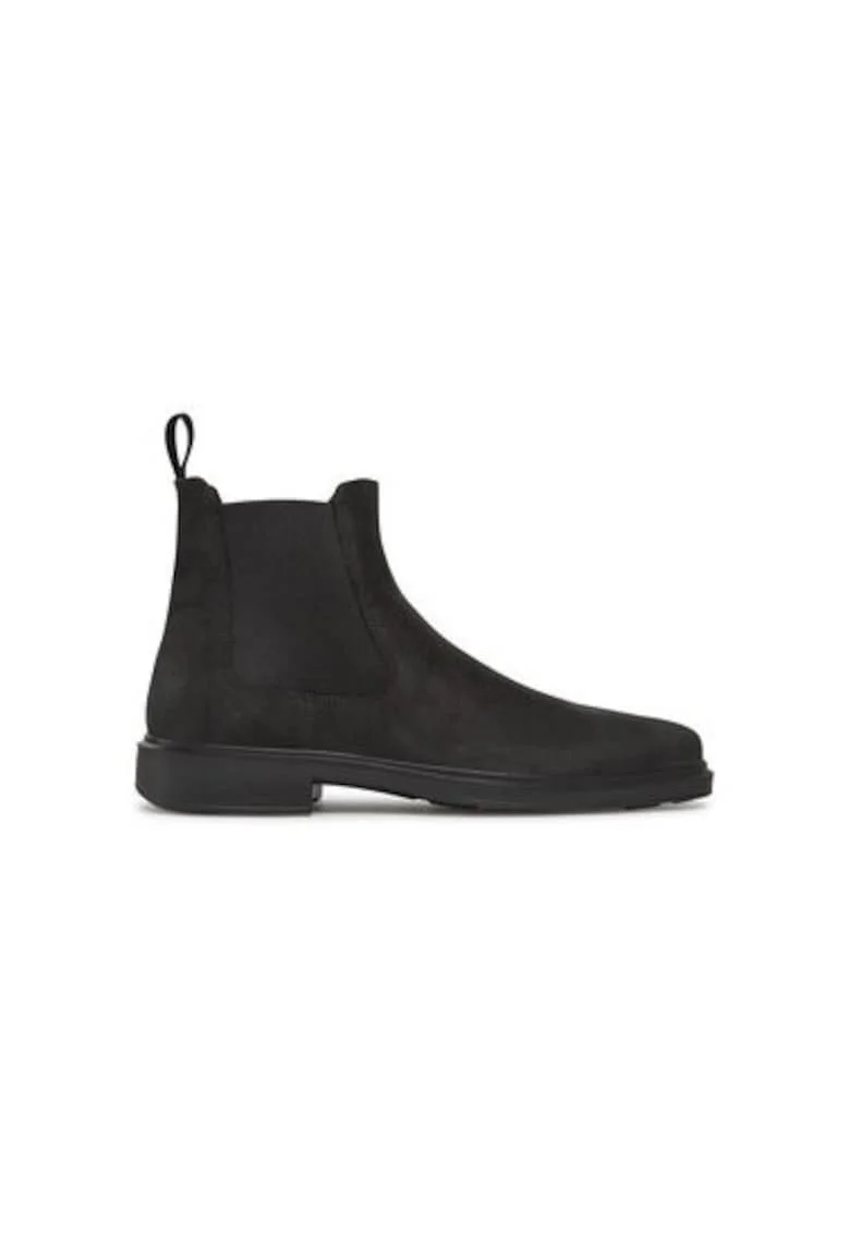 Botine cu glezna joasa pentru barbati  50022402001, Piele naturala, Negru, Negru
