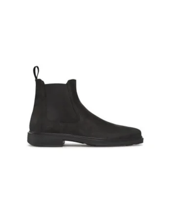 Botine cu glezna joasa pentru barbati  50022402001, Piele naturala, Negru, Negru
