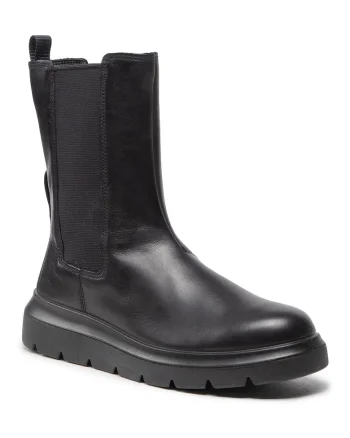 Botine dama  21622301001, Piele naturala, Negru, Negru