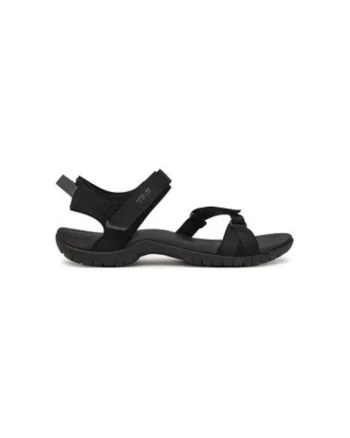 Sandale negre  textil, Negru