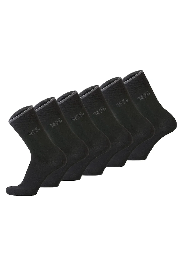Set de sosete scurte din amestec de bumbac organic 29933 - 6 perechi, Negru