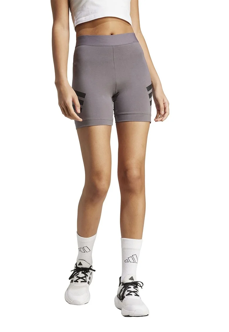 Colanti biker cu imprimeu logo, Gri inchis