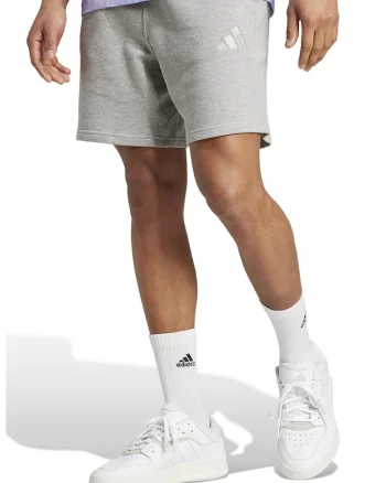 Pantaloni scurti regular-fit din bumbac, Gri deschis melange