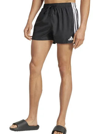 Pantaloni scurti de baie cu snur in talie, Negru