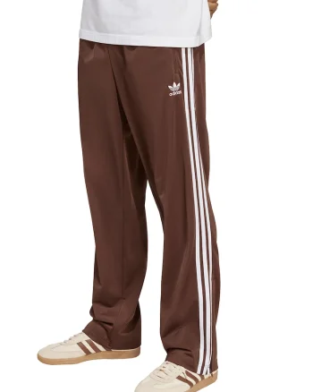 Pantaloni de trening cu slit cu fermoar la terminatii Firebird, Alb/Maro
