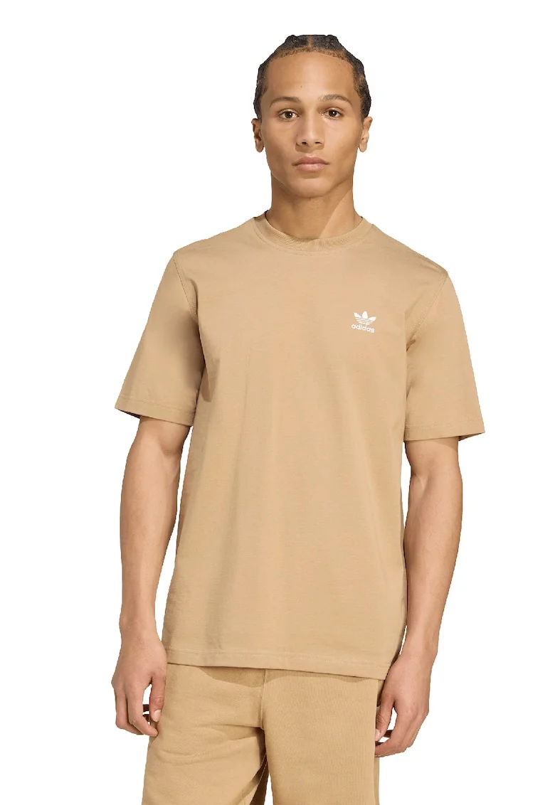 Tricou regular fit din bumbac Trefoil, Maro nisip