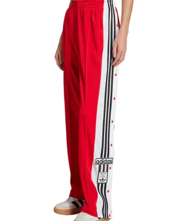 Pantaloni de trening cu capse laterale Adibreak, Rosu/Alb/Negru stins