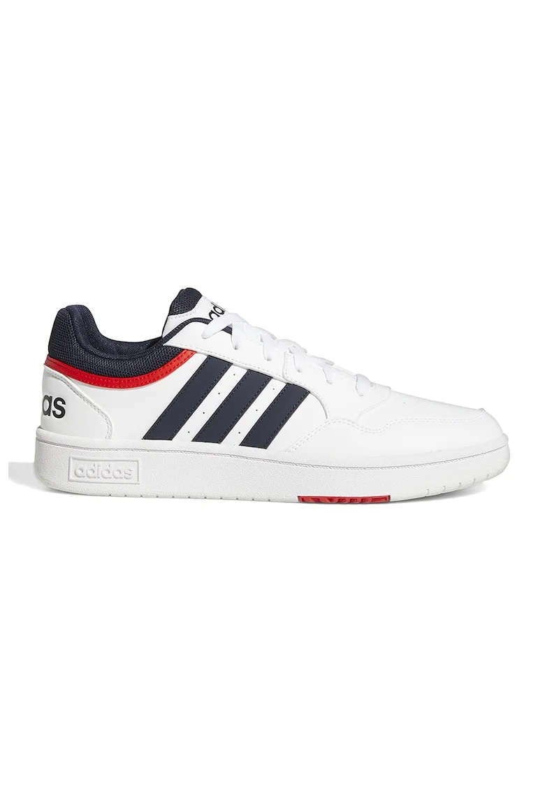 Pantofi sport din piele ecologica Hoops 3.0, Rosu/Alb murdar/Bleumarin