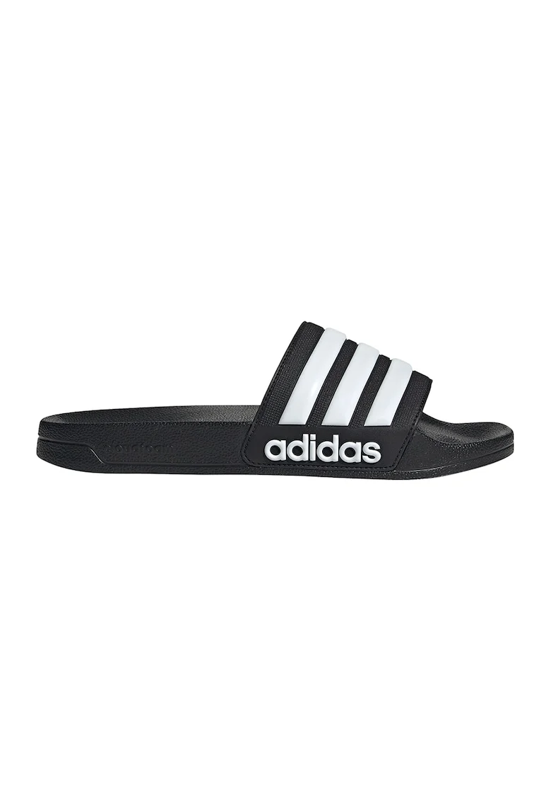 Papuci cu logo Adilette, Negru